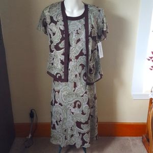 NWT Studio I 2-piece dress w/top sz 16